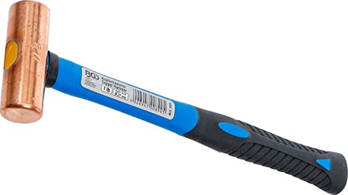 Martillo de cobre | mango de fibra de vidrio | Ø 27 mm | cabeza de 454 g (1 lb)