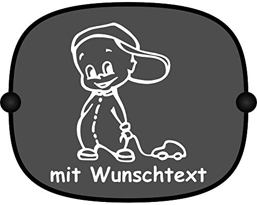 Sonnenschutz Auto Baby Kinder Sonnenblende mit Wunschtext - Motiv 149 (großer Aufdruck)
