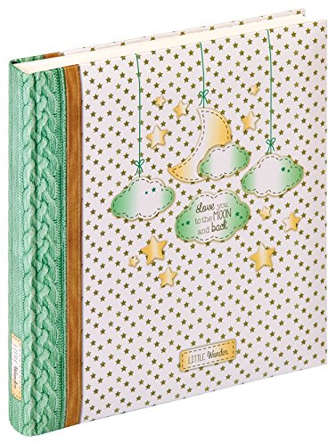 walther design Fotoalbum 28 x 30,5 cm Babyalbum, Baby Stars&Moon / Little Wonder UK-209