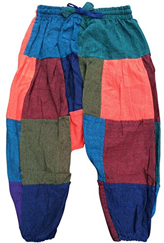 SHOPOHOLIC FASHION Children Hippie Harem Loose Boho Trouser Hippy Colorful Kids Retro Comfy Pants