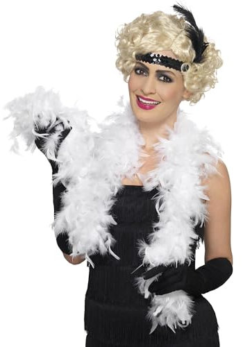 Smiffys Boa, 50g, Weiß, Feder, 150cm Halloween