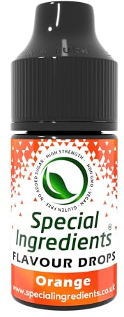 Orange Flavour Drop 30ml Highly Concentrated Versatile Food Flavouring - Vegan, Non GMO, Gluten Free