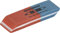 DONAU 7301001-99/2B Radiergummi / 2 Stück/Farbe: Blau/Rot/Radierer für Bleistifte und Kugelschreiber/aus Hochwertigem Kautschuk/Hergestellt Beideseitig Verwendbar/ 57 x 19 x 8 mm