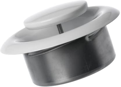 Ø 100mm Difusor de Extracción - Válvula de Disco Regulada - Rejilla de Ventilación Redonda de Acero - Blanco