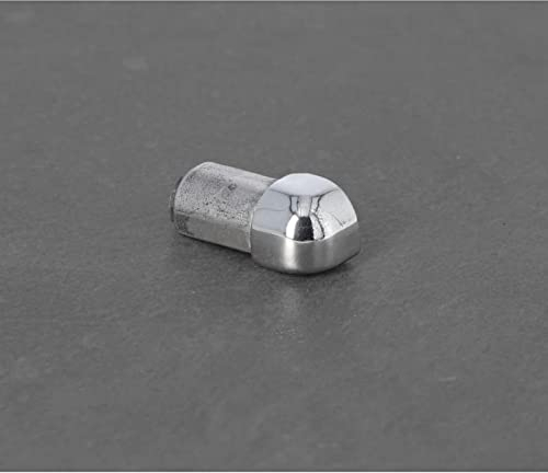 Außenecke für Fliesenschiene, Fliesenprofil, Rundkantenprofil, Edelstahl (V2A) glänzend, 11 mm Höhe