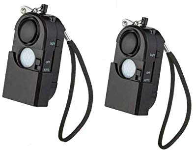Sirenen, Taschenalarm【2 Stück 】120 db Persönlicher Alarm mit LED Mini-Personenalarm-Infrarotalar Notfallalarm Taschenlampe für Kinder, ältere Menschen Hotel Camping Tür Fenster