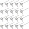 nbeads Ohrstecker, Edelstahl, offen, 20 Stück