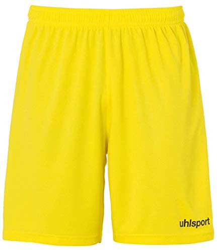 uhlsport Kinder Center Basic Shorts, limonengelb/Schwarz, 116