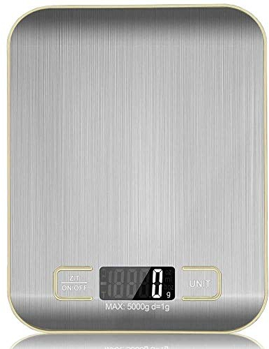 OcioDual Küchenwaage, Waage Küche, Digitale Küchenwaage, Kitchen Scale, Küchenwage, Waage Gramm, Briefwaage Digital, Feinwaage Küche, Haushaltswaage (Hochpräzise 1g-5000g)