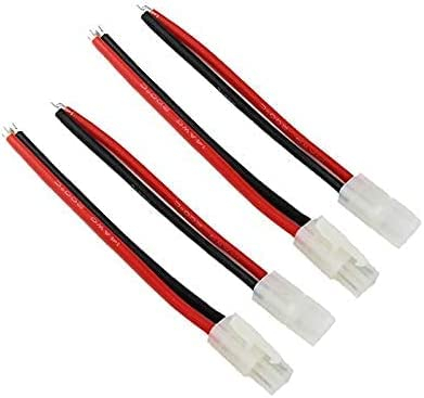 Boladge 2 Paar RC Männlich und Buchse Batterieanschlussstecker Adapter mit 20CM 14AWG Silikonkabel für Tamiya Stecker