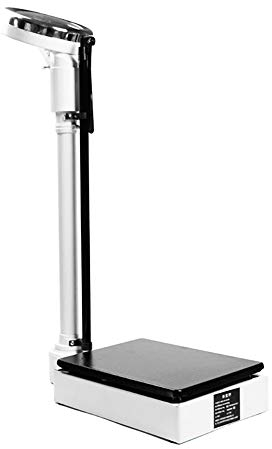 Mechanische Personenwaage mit Messstab, gesunde Körperwaage, Höhen- und Gewichtswaage, hochpräzise, einfach abzulesende analoge Skala, 120 kg, für Fitnessstudios, Privathäuser, Badezimmer, Hotels