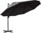 Outsunny Sonnenschirm Doppelsonnenschirm Oval 445x270cm Ampelschirm mit Kurbel Schirmständer Gartenschirm Kurbelschirm, Marktschirm für Garten Dunkelgrau