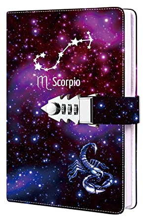 ZXHQ Sternbilder Tagebuch mit Schloss,Tagebuch für Frauen, Männer, Mädchen, Jungen, Teenager, Kinder, nachfüllbares Passwort Notizbuch, bester Geburtstag, Weihnachten, Größe A5 (21 X 15cm)