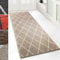 Floordirekt Teppich-Läufer Cosenza | Modernes Rauten-Design | Hochwertige Verarbeitung | Rutschhemmender Gelrücken | Erhältlich in 5 Farben & vielen Größen (80 x 300 cm, Beige)