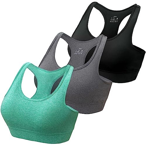 HBselect Sport BH Bustier Damen Bralette Nathloser mit Polstern Sportbekleidung Baumwolle ohne Bügel atmungsaktiv Joggen Yoga Jumping Fitness