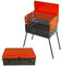 PicNic - BBQ pieghevole a carbonella o legna con griglia da 40x30 cm barbecue portatile camping