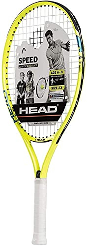 HEAD Speed 23 Junior Pre-Strung Tennis Racquet, Lightweight Youth Tennis Racket for Kids & Beginners, Durable Aluminum Frame, Age 6-8, 23 inch, Yellow