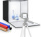 OMBAR Fotostudio, 60x60x60cm dimmbare Faltbare Lichtzelt professionelle Fotobox Kit 240pcs LED Beleuchtung mit 5 Hintergründe (60x60x60cm), Schwarz, Weiß