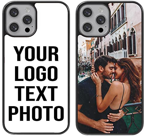 Mobile Stuff Personalised Case Compatible for iPhone 13 Pro Max, Image/Picture/Photo Custom Design PC + Soft TPU Rubber Phone Max (2021) (iPhone (6.7''))