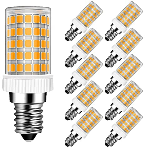 MAYCOLOR Leuchtmittel E14 10W Ersetzt 80W, 800 Lumen, Warmweiß 3000K, 10W E14 Glühbirne Ideal für Kronleuchte Wandlampe Tischlampe Nicht-dimmbar 10er Pack