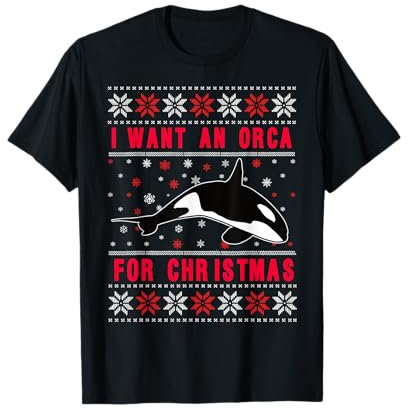 Ich will einen Orca zu Weihnachten lustig Das ist mein hässlicher Pullover T-Shirt