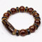 Feng Shui Armband Achat Kristall Stein Armband Tibetisches Dzi Perlen Armband Gebet Mala Perlen Viel Glück Armband Talisman Natur Edelstein Armband Reiki Kristall Chakra Stretch Armband Zinnober