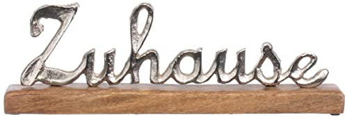 Brandsseller Deko-Schriftzug Zuhause ca. 40 x 13 x 5 cm auf Mangoholz-Sockel