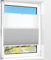 BOBODECO Day-Night Plissee ohne Bohren Verdunkelung mit Klemmfix, Weiß-Grau 50x130cm (BxH) Thermo Plissee 100% Verdunkelnd & lichtundurchlässig
