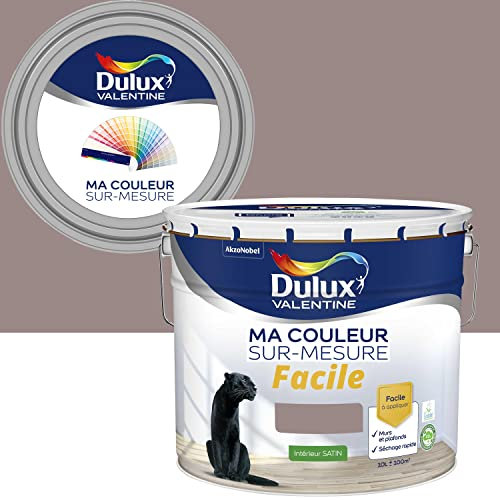 Ma Couleur Sur-mesure par Dulux Valentine – Peinture Intérieure Murs, Plafonds, Boiseries - Facile à appliquer - Satin Brun Cachemire 10 L
