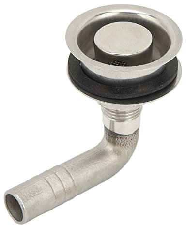 BORDSTRACT 90 Degree Boat Fuel Tank Vent for 5/8 Hose, 316 Stainless Steel Marine 90 Degree Thru-Hull Fuel Gas Tank Vent with Mounting Gasket Fit for Boat Yacht