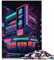 Puzzle Tokyo neon Japanisches Puzzle 1000 Teile für Jugendliche und Erwachsene Papppuzzles Entspannungspuzzlespiele Größe: 26x38cm