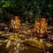 2 Pack Dragonfly Garden Solar Lights Solar Dragonfly Lantern Outdoor Decorative Light Garden Decor Perfect Dragonfly Gifts for Women Mom Grandma