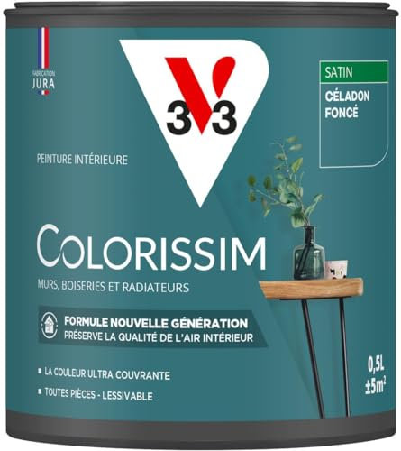 V33 Peinture multi-supports Colorissim® Céladon foncé satin 0,5L