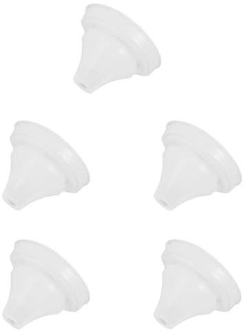 sourcing map 5pcs Shower Head Replacement Nozzles, Silicone Nozzle Sprinkler Spout Round Nib Shower Head Repair Parts Fit Hole Diameter 5mm, White