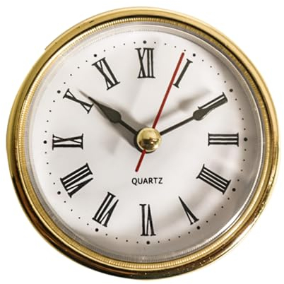 PANFHGFG Reloj redondo con números romanos de 65 mm, inserto moderno para manualidades, segunda mano roja para decoración de muebles