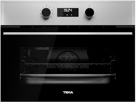 TEKA HSC 635 P S - Forno compatto pirolitico multifunzione da 45 cm, sistema di pulizia con HydroClean PRO, 8 funzioni di cottura, touch control, riscaldamento rapido, colore acciaio inossidabile