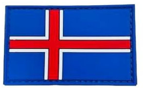 Pandiui23 Patch aus PVC Island Militär Patch Island, Abzeichen Island, Flagge-Patch Island, Taktisches Patch Island, Patch PVC Island (Island)