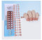 Ling & Bai French Tips Gel X Nail Tips, 240Pcs Press on Nails Pre-Applied Tip Primer 3 in 1 X-Coat Stick for Women Girls(Tan,French Short Square, One Size)