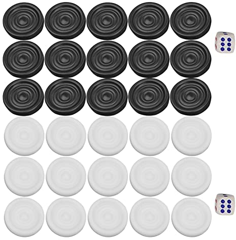 32pcs Backgammon Dame Set Internationale Drafts Stücke Dame Mühle Spielsteine, Schachfiguren Backgammon Steine Schachspiel Dame Brettspiel Spielzeug Für Kinder Ab 3, Erwachsene