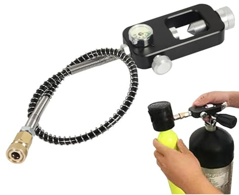 Adaptateur de recharge de plongée, adaptateur de bouteille de plongée,Adaptateur de recharge de bouteille d'oxygène de plongée en alliage d'aluminium | Accessoire adaptateur de recharge de réservoir a