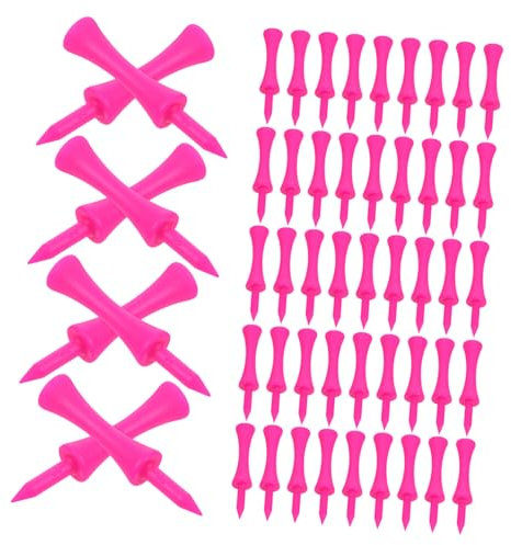 BESPORTBLE 100st Golfstifte Golfsimulator-t-Shirts Höhenverstellbare Golf-tees Golfzubehör-t-Shirts Farbige Golf-tees Golf t Simulator-Golf-tees Golf-abschlagsmarkierungen Rosy Pp