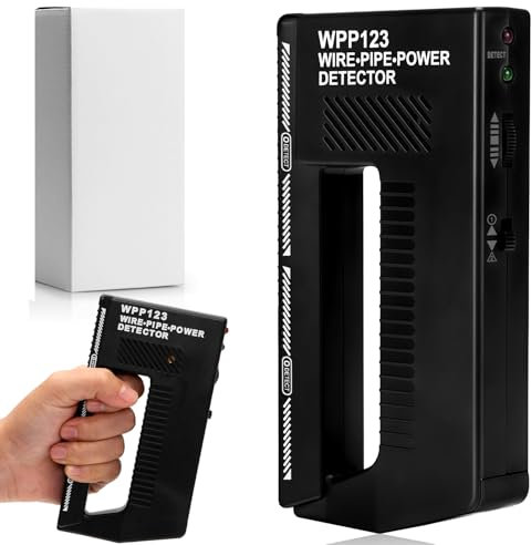 Aohcae Wpp123 Détecteur de métaux haute sensibilité Wpp123 Wire Pipe Power Detector, détecteur de métaux multifonctionnel, scanner mural pour métal, câble et câble AC avec alarme réglable