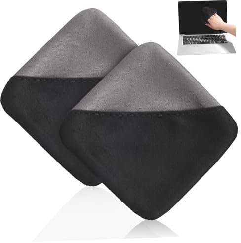 DIYEAH 2pcs Efficient Screen Cleaning Cloths Microfiber Wipes for Car Glasses Computer Lens Touch Screen Dust Rag Washable Safe for Delicate Surfaces