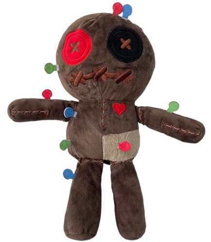 Grtheenumb Voodoo-Puppe, Voodoo-Puppen, gruselige Puppe aus Polyester-Baumwolle mit unruhigen Aufdrucken, gruselige Rache, negativer Horror-Streich, Spielzeug für Kollegen, Büro, Trennung, Scheidung
