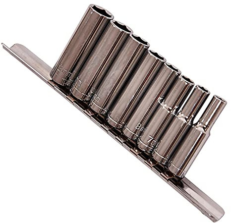 Amtech I6400 9 Piece 1/4” Metric deep Socket Set