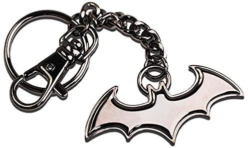 The Noble Collection DC Batman Shaped Logo Keychain (Black)