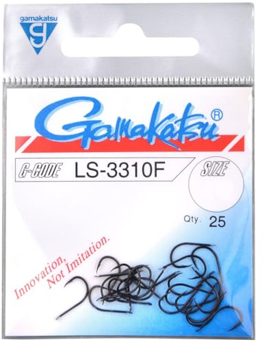 Gamakatsu LS-3310 Hooks NS Black - 25 Angelhaken, Größe:2/0
