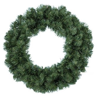 Christmas-Decorations Tannenkranz 35cm künstlich für Indoor Outdoor mit Softnadeln grün