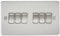 Knightsbridge FP4200BC FPAV4200BC Flat Plate 10A 6G 2 Way Switch-Brushed Chrome