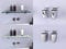 DURAFURN® Glasablage 600 mm x 200 mm x 8 mm als Variante klares Glas mit Chromhalter Glasregal Spiegelablage Badablage Wandhalter Wandregal Duschablage